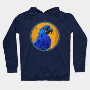 Polygonal art of Hyacinth macaw bird. Hoodie